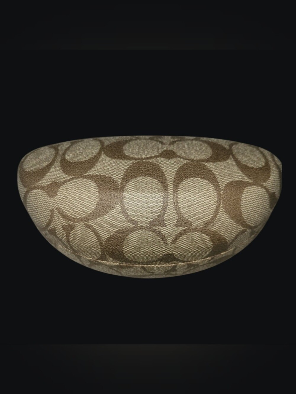 Coach Monogram Hard Sunglasses Case - Beige and Brown